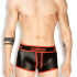 - "Open Rear Trunk Shorts - Black/Red" 