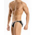 - "Leather Low Cut Briefs - Black" 