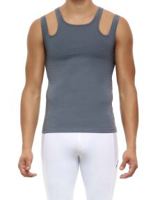 - "Hole Double Tanktop - Grey" 