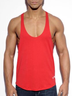 - "Fitness Plain Tank Top - Red" 