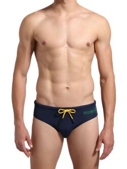 - "Basic Swim Briefs With Contrast Logo - Navy" 