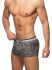 - "Leopard Stripes Swim Shorts - Charcoal" 