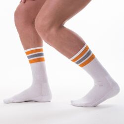  "Me-Time Socks - White/Orange/Grey" (SALE!) 