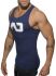 - "Basic AD Tank Top - Navy" 