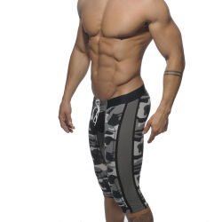   "Fetish Knee Length Pant - Camouflage Charcoal" 