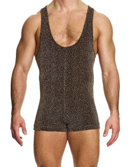   "Crackled Onesie - Brown" 