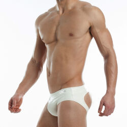 - "Leather Bottomless White" 