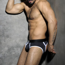 - "Stripe Fetish Briefs - White" 