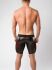   "Armored - Men's Fetish Shorts Zipped Rear - Red" 