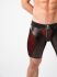   "Armored - Men's Fetish Shorts Zipped Rear - Red" 