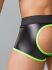 - "Youngero - Men's Fetish Trunks Mesh Open Rear - Neon Green" 