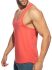- "U-Neck Cotton Tank Top - Coral" 