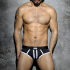 - "Stripe Fetish Briefs - White" 