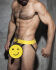 - "Fetish Cockring Double Jock - Yellow" 