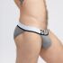 - "Open Thigh Microfiber Briefs - Grey" 