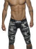    "Fetish Knee Length Pant Back Opening - Camouflage Charcoal" 
