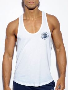 - "Basic Fitness Tank Top - White" 