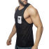 - "Pocket Contrast Tank Top - White" 