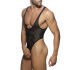   "Fantasy Diamond Bodysuit Thong - Black" 