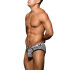 - "Almost Naked Fly Stripe Briefs - Black/White Stripes" 
