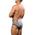 - "Almost Naked Fly Stripe Briefs - Black/White Stripes" 