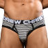 - "Almost Naked Fly Stripe Briefs - Black/White Stripes" 