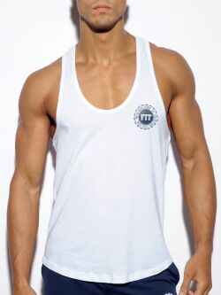 - "Basic Fitness Tank Top - White" 