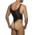   "Fantasy Diamond Bodysuit Thong - Black" 