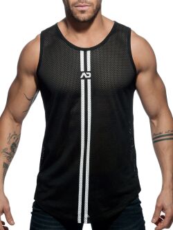 - "Double Stripe Tank Top - Black" 