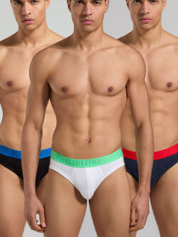 Трусы-брифы "Fashion Bicolor - 3-Pack Men's Briefs Assorted Color" (комплект 3 шт.) (СПЕЦ. ЦЕНА!)