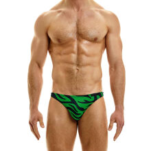 - "Tiger Low Cut Briefs - Green" 