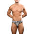 - "Almost Naked Fly Stripe Briefs Jock - Black/White Stripes" 