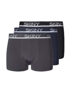 - "Cotton Trunks 3 Pack Grey / Blue / Black" ( 3 .) 