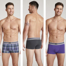 Трусы-боксеры "17302913 Short Trunk 3 Pack - Woodland Gray" (комплект 3 шт.)