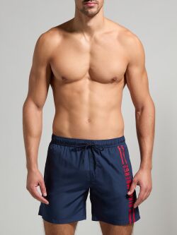 - "Striped Medium Boardshort - Navy" 