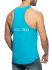 - "U-Neck Cotton Tank Top - Turquoise" 
