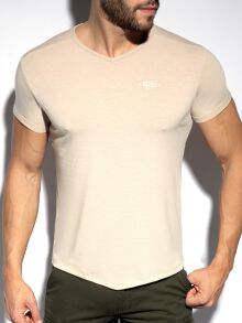 Футболка "Flame V-Neck T-Shirt - Beige"