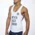 - "Fitness Plain Tank Top - White" 