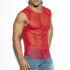 - "Mesh Broad Tank Top - Red" 