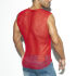 - "Mesh Broad Tank Top - Red" 