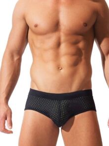 - "Full Punch Hole Briefs - Black" 