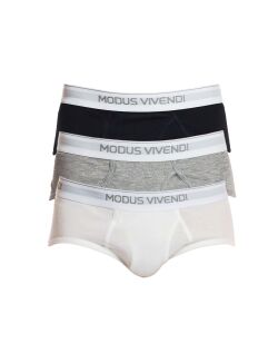 Трусы-брифы "Staple 3-pack Fly Briefs - White/Grey/Black" (комплект 3 шт.)