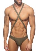   "Reptile Cris Cross Bodysuit Khaki" 