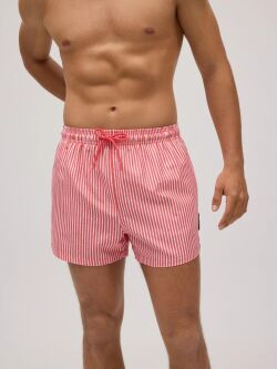 Плавки-шорты "90321 Short Stripped Swimsuit Hot Coral"