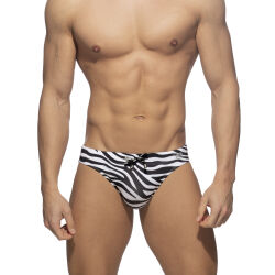 - "Zebra Swim Briefs - Black" 