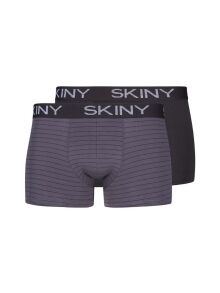 �����-������� "Cotton Stretch Trunks 2 Pack - Anthracite/Black" (�������� 2 ��.) 