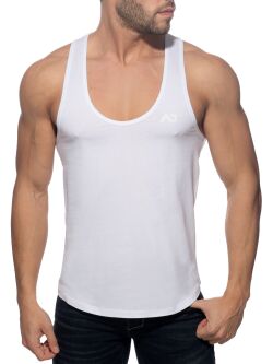 �����-���������� "U-Neck Cotton Tank Top - White" 
