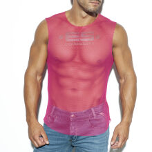 - "Mesh Broad Tank Top - Fuchsia" 