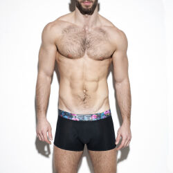 �����-������� "Flowery Waistband Boxer - Black" 