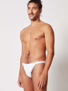 �����-����� "Cotton Rib Slim Waist Tanga Briefs 2 Pack White" (�������� 2 ��.) 